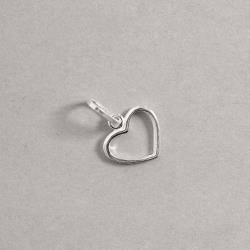 Pingente coração vazado 12mm