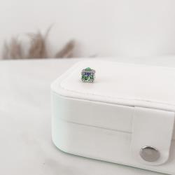 Berloque separador mala com zircônias resina 12mm envelhecido