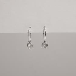 Argola 15mm pingente zircônia cristal 6mm