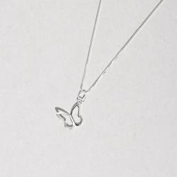 Colar pingente borboleta vazada de lado 11mm 45cm