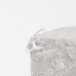 Anel lua e estrela detalhe zircônia regulável G