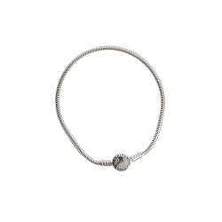 Pulseira para berloques 2.4 fecho cravejado com escrito