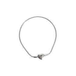 Pulseira para berloques 2.0 fecho coração com escrito