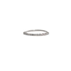 Anel meia aliança zircônias navete 1.9mm