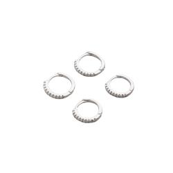 Dupla argolas click cravejadas 10 e 11mm