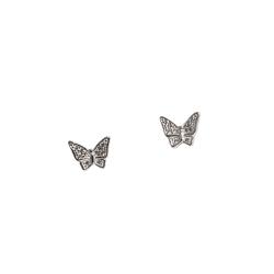 Brinco borboleta asa cravejada 9mm