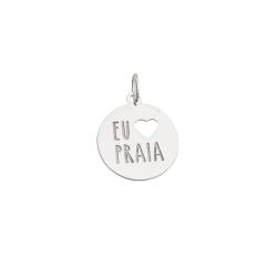 Pingente medalha eu amo praia