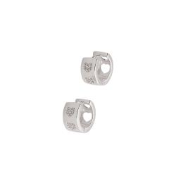 Argola click larga corações vazados e cravejados 10mm