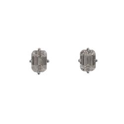 Brinco moissanite emerald 7x5mm
