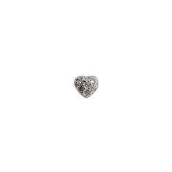 Piercing haste coração cravejado cristal 5mm