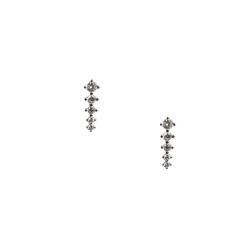 Brinco palito cravejado cristal 11mm