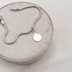 Berloque pingente medalha lisa 12mm