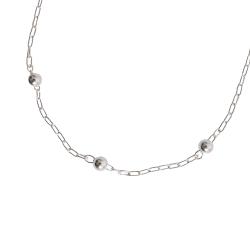 Pulseira infantil entremeio bolas 4mm corrente cartier 15cm