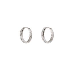 Argola click com zircônias frente e verso 17mm