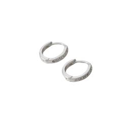 Argola click 10mm cravejada fio quadrado