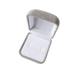 Porta joias anel cinza interior branco