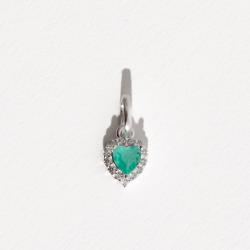 Pingente zircônia coração turmalina com cravejado 7mm 