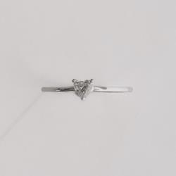 Anel solitário moissanite coração 4x4mm