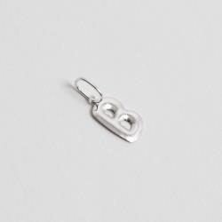 Pingente letra B 15mm