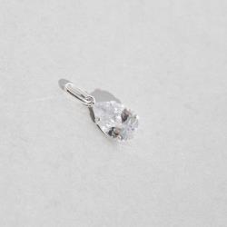 Pingente zircônia gota cristal 12mm