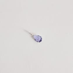 Pingente zircônia gota roxo 12mm