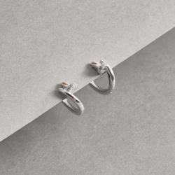 Argola click prego com zircônias 13mm