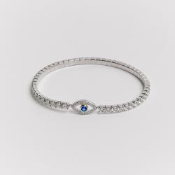 Pulseira Riviera 3.2 entremeio olho grego ródio