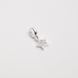 Berloque pingente estrela cravejada 8mm