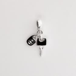 Berloque pingente chave de carro 13mm resina