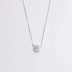Colar zircônia gota com cravejado 11mm v15 45cm