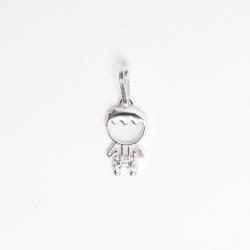 Pingente menino detalhe zircônias 12mm