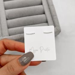 Brinco fio bolinhas 12mm